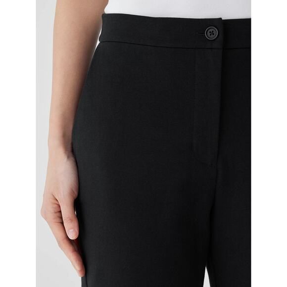 Eileen Fisher Black Cotton Blend Ponte High-Waisted Slim Pant Size XL NWT - Picture 6 of 12